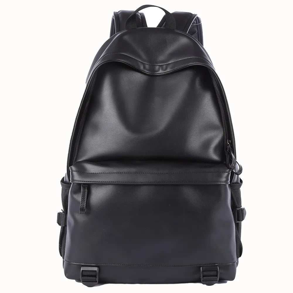 Waterproof PU Leather Bags for Men's Backpack Bag School Lea