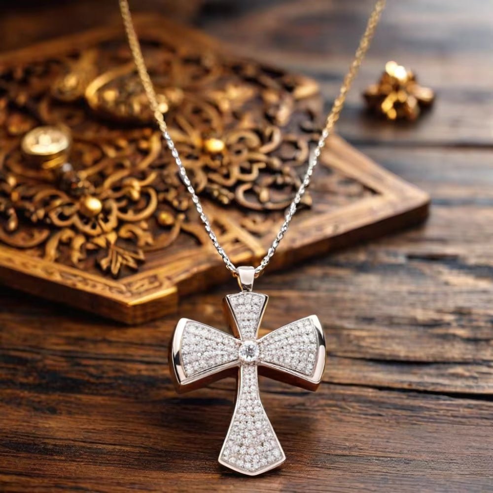 Fine Jewelry Cross Pendant & Charms Sterling Silver Jewelry Religious Party Zircon Sterling Silver 925 Jewellery Pendant Chain - MCROONS.COM