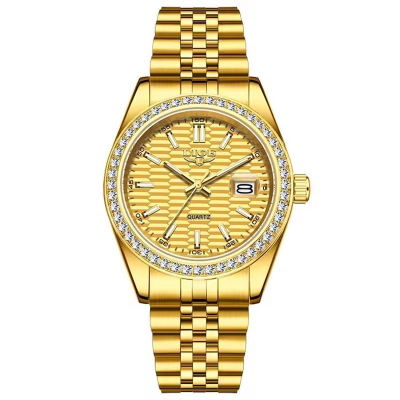 LIGE 89186 2025 Men Watch Classic Original Business Quartz Watch for Man 30M Waterproof Luminous Stainless Steel Band Relojs - MCROONS.COM