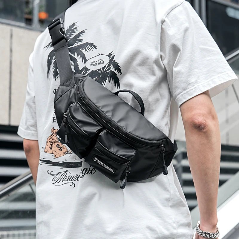 Men'S Shoulder Bag PVC Commute Vintage Water Resistant Travel Crossbody Bag Men Custom Logo Unisex Bags Can Fit 7.9 Inch Flat - MCROONS.COM