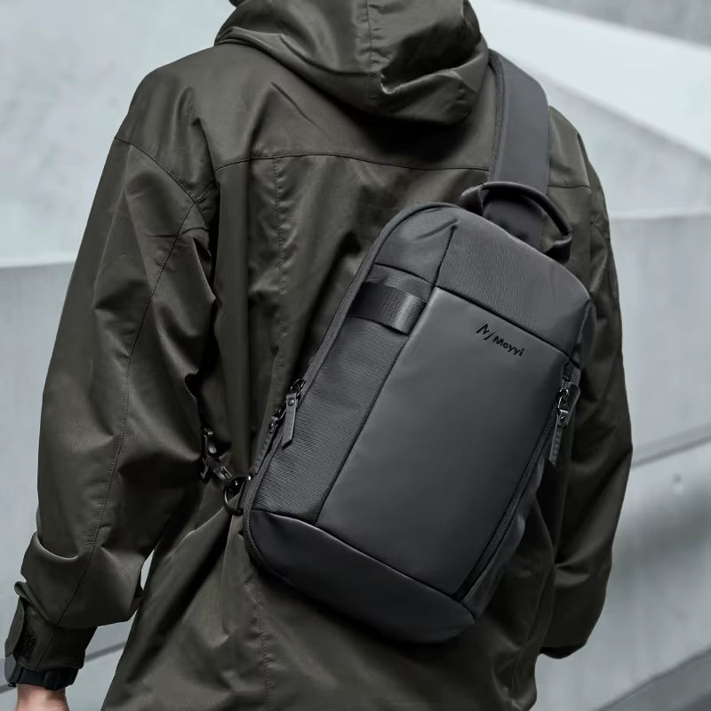 MOYYI Multi - Functional Zipper Chest Bag for Men Travel Men'S Crossbody Bag Anti - Theft Sling Shoulder Bag - MCROONS.COM