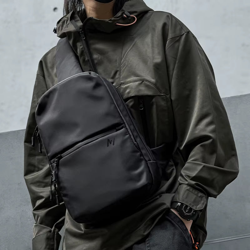 MOYYI Oxford Large Chest Bag for Men Sports Outdoor Sling Chest Bags for Travel Waterproof Men'S Crossbody Shoulder Bag - MCROONS.COM