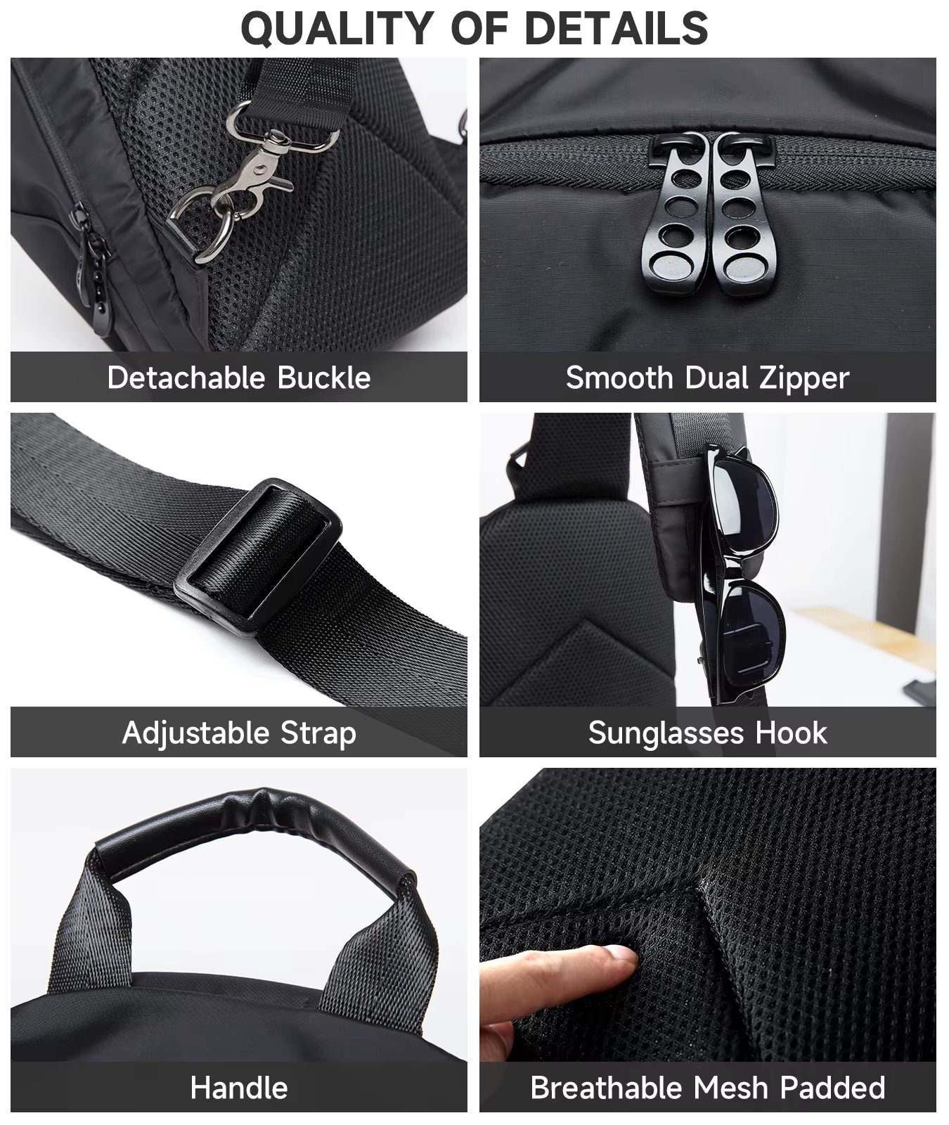 MOYYI Wholesale Waterproof Crossbody Bags for Men Outdoor Chest Sling Bags - MCROONS.COM