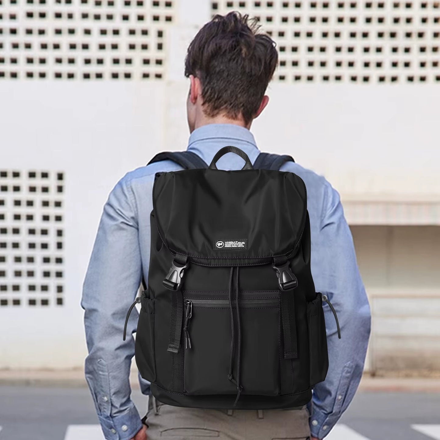 YMOIAT Casual Oxford Sports Backpack for Men Waterproof Zipper Laptop Backpacks Outdoor Travel Men'S Bag Rucksack - MCROONS.COM