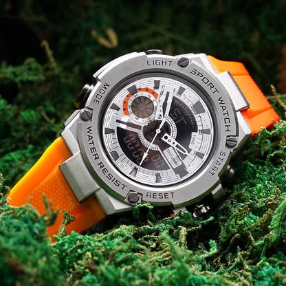1809B Colorful Alloy Case Waterproof Fashion Watches Luxury Digital Watch Outdoor Sport Men Watch Chronograph - MCROONS.COM