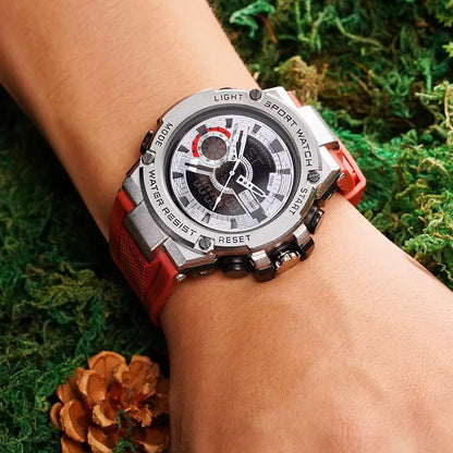 1809B Colorful Alloy Case Waterproof Fashion Watches Luxury Digital Watch Outdoor Sport Men Watch Chronograph - MCROONS.COM