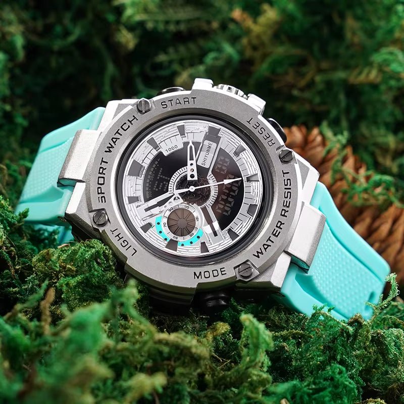 1809B Colorful Alloy Case Waterproof Fashion Watches Luxury Digital Watch Outdoor Sport Men Watch Chronograph - MCROONS.COM