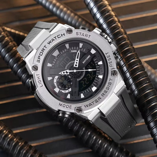 1809B Gold Digital Watch Men Sport Chronograph Alloy Case Waterproof Fashion Colorful Wristwatch Luxury Watches - MCROONS.COM