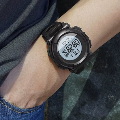 1909B Classic Good Quality Digital Watches Sport Style Silicone TPU Belt 5 ATM Waterproof Wrist Watches for Men - MCROONS.COM