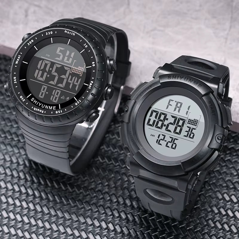 1909B New Fashion Digital Watches 2024 Sport Men Wristwatches Silicone Strap 5 Atm Waterproof Leisure Watches Relojes - MCROONS.COM