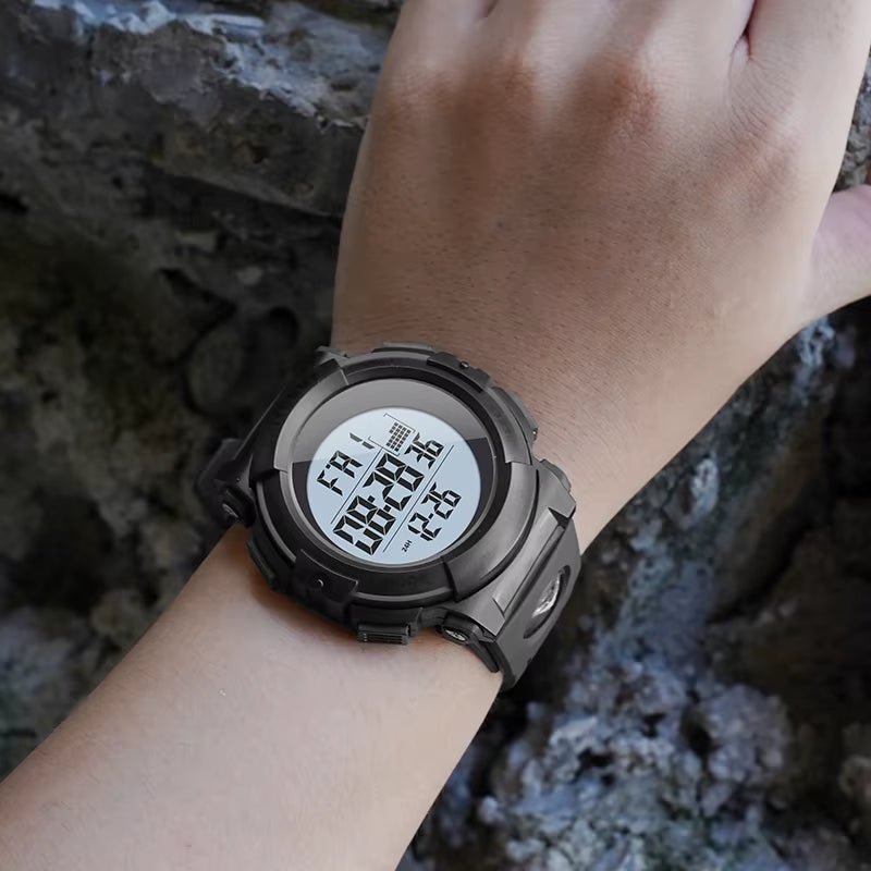 1909B New Fashion Digital Watches 2024 Sport Men Wristwatches Silicone Strap 5 Atm Waterproof Leisure Watches Relojes - MCROONS.COM