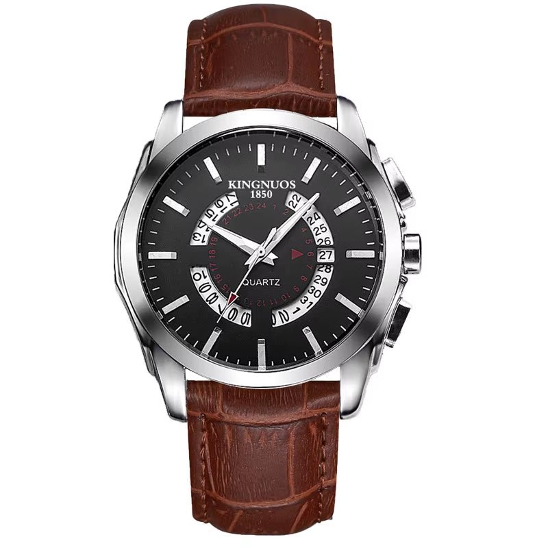 2025 Fashion Men'S Luxury Men'S Watch Calendar Multi Functional Business Men'S Quartz Watch - MCROONS.COM