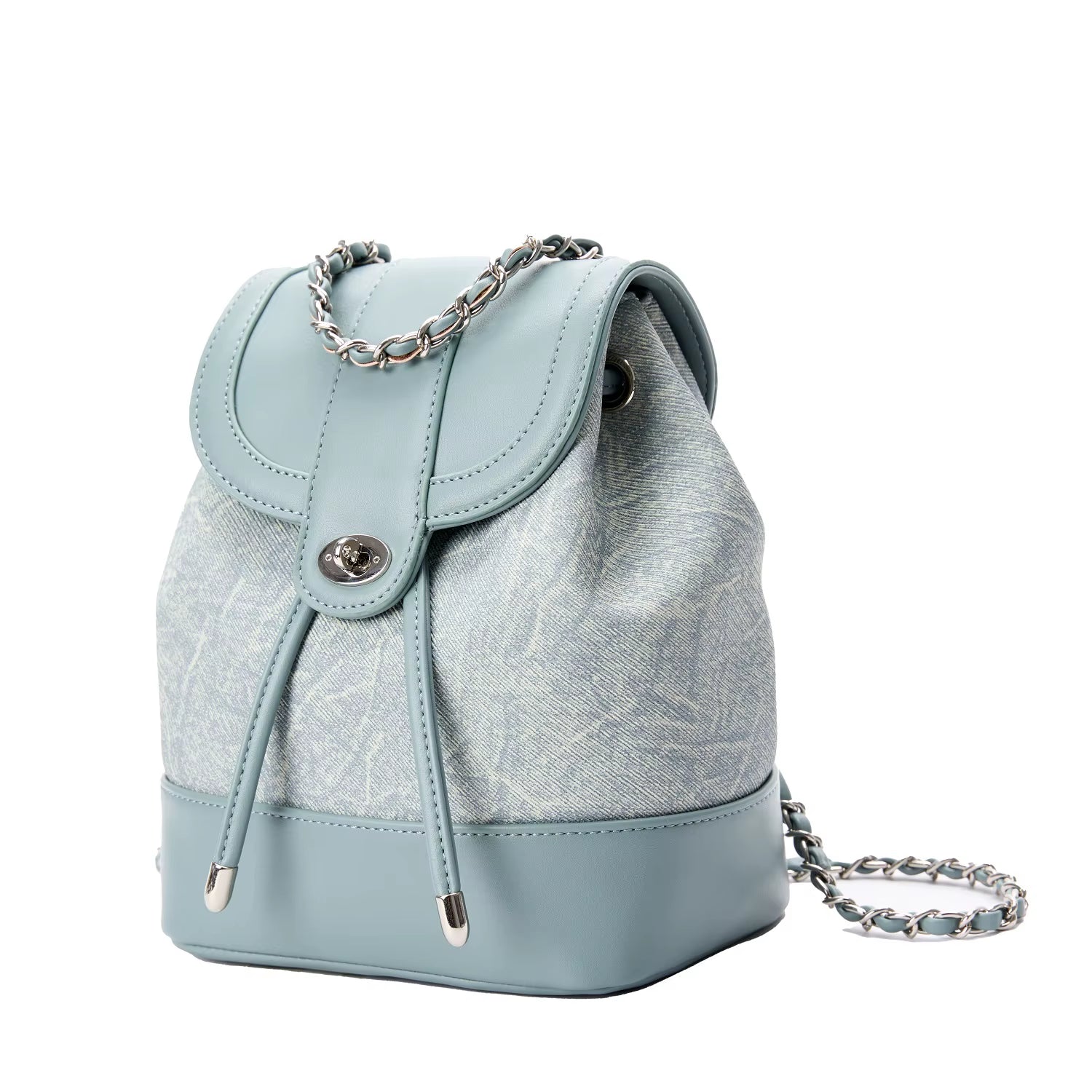 4 in 1 Women'S Chain Bag Small Outdoor Women'S PVC Leather Backpack Handbags Design Purses for Women Outdoor Shoulder Bags Lady - MCROONS.COM