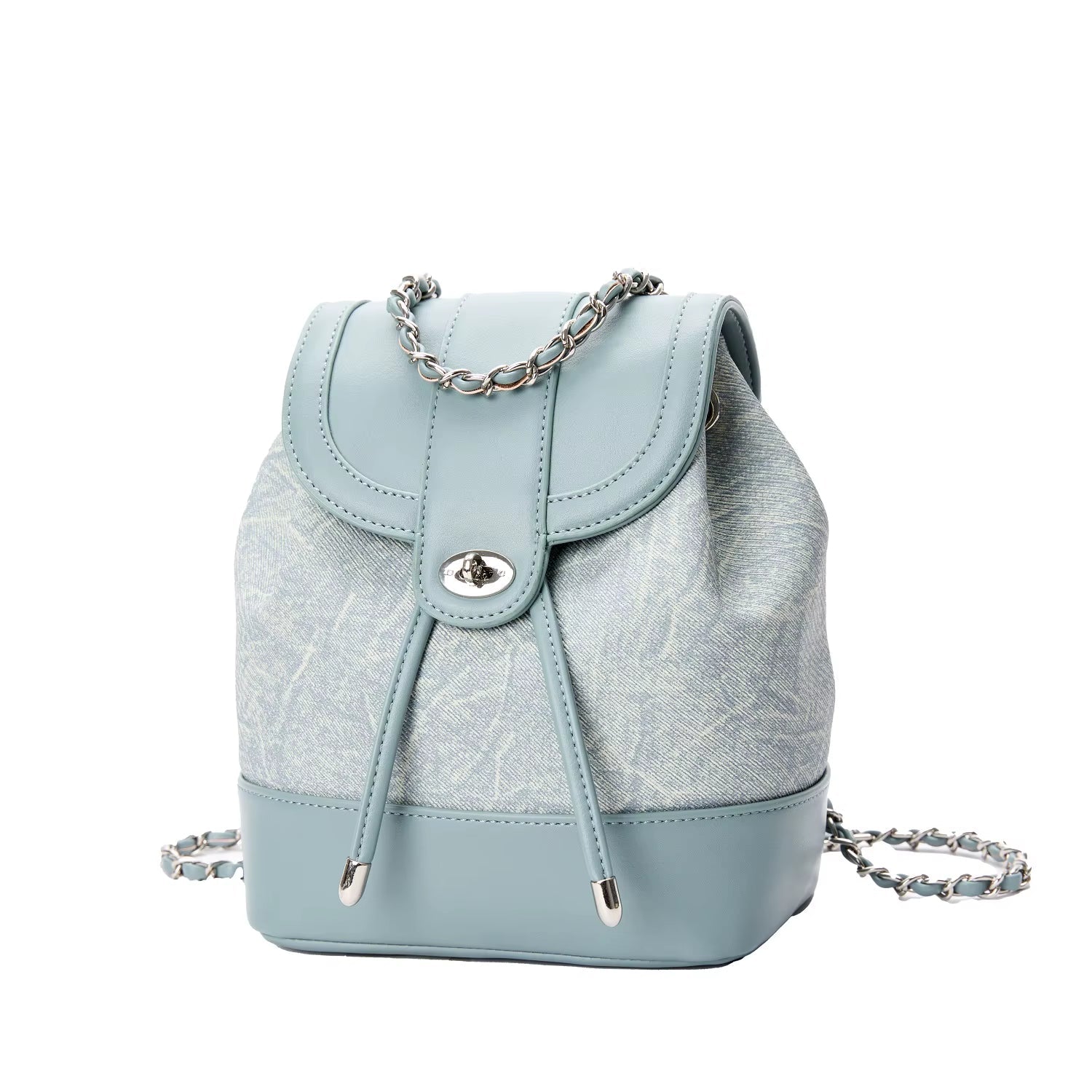 4 in 1 Women'S Chain Bag Small Outdoor Women'S PVC Leather Backpack Handbags Design Purses for Women Outdoor Shoulder Bags Lady - MCROONS.COM