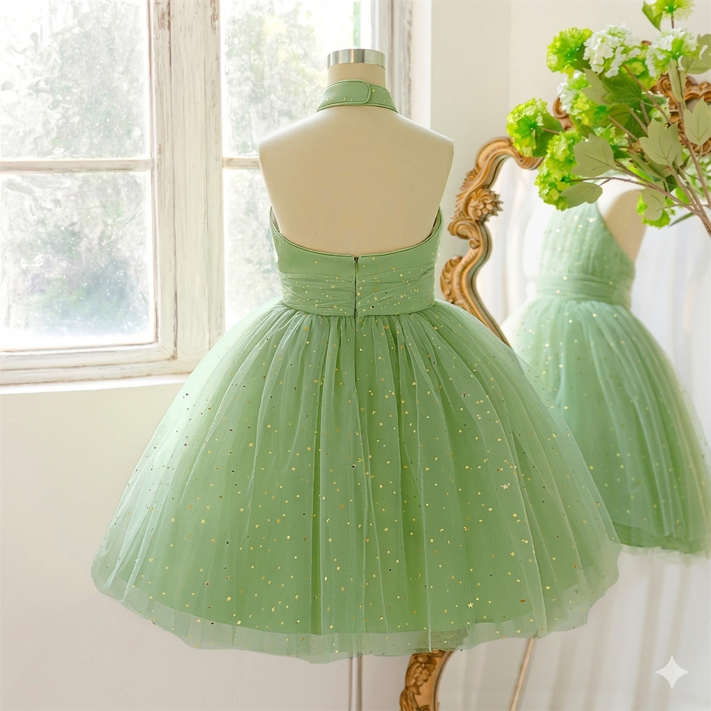 Elegant Formal Evening Dress for Girls Backless Pattern Kids Party Princess Events Parties Parties for Teenagers ALP689