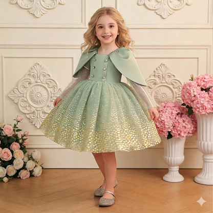 Princess Floral Satin Gloss Evening Party Dress for Girls Summer Birthday Celebration Formal Sleeveless Sequins Children Model