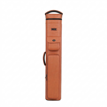 4 Butts 8 Shafts Waterproof Leather Hard Pool Cue Case — Travel Tournament Cue Carrier | Unisex | Black, Dark Grey, Khaki, Green and Brown