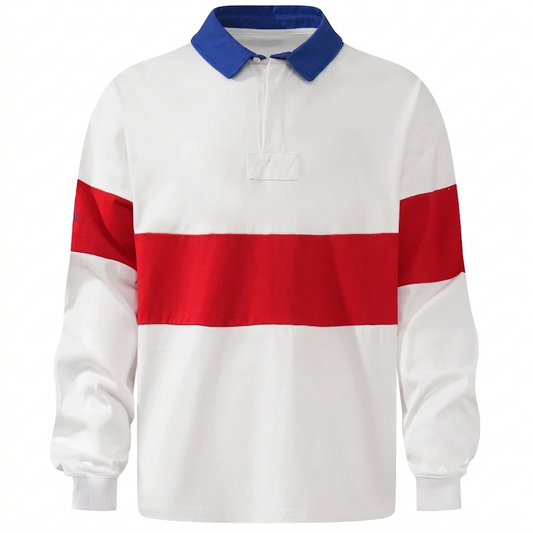 Custom Embroidered Men's Long Sleeve Cotton Golf Polo Shirt for Casual and Sports Wear