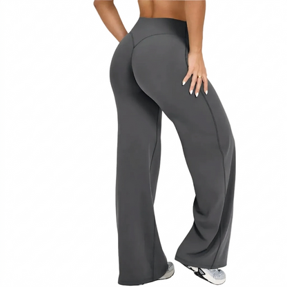 Women's High-Waist Flare Yoga Loose Leggings - Straight-Leg Pants for Gym & Casual Wear Custom Plus Size Lounge Pants