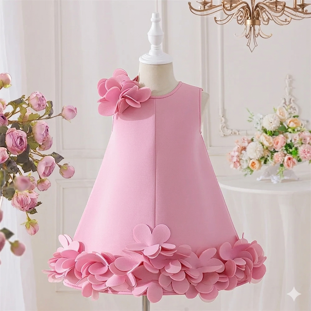 Hot Sale Flower Girls' Dress for Kids Girl Birthday Party Dress 6 Years Old