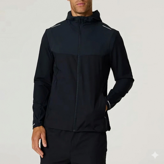 Lightweight Windbreaker Back Breathable Vents Panels Tracksuit Reflective Nylon Spandex Tracksuit for Men