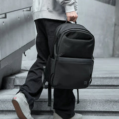 Durable Oxford Men's Backpack with Patch  Waterproof Laptop Backpacks for Men Outdoor School Backpack Business