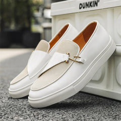 Latest Design White Color Hook Formal Wedding Shoes Classic Round Toe Business Men Casual Dress Shoes