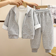 Children's Casual Sweatshirt Set Spring New Baby Hooded Boys' Zipper Cardigan Girls' Sportswear Wholesale Children's Clothing