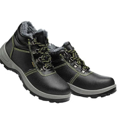 Anti-puncture Warm Safety Shoes for Men Women High Quality Steel Toe Black Safety Shoes Anti-slip Custom Safety Shoesfor Worker