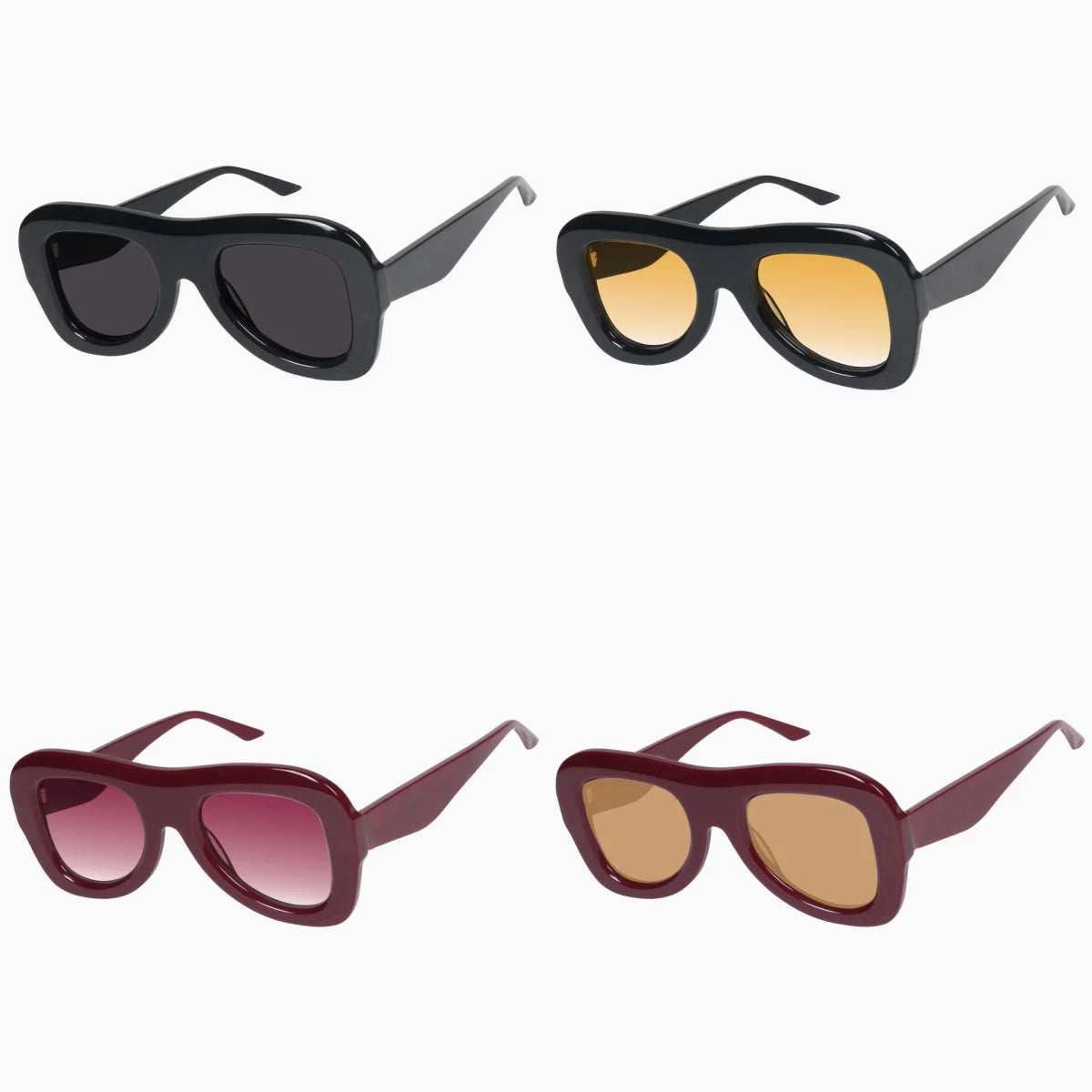 MCROONS Oversized Square Acetate Sunglasses — Polarized UV400, Unisex