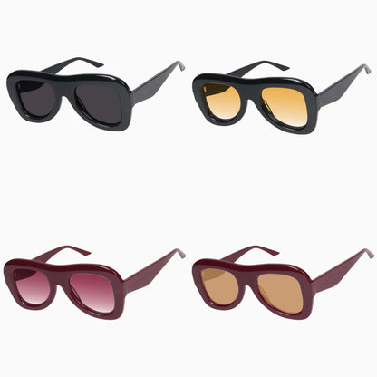 MCROONS Oversized Square Acetate Sunglasses — Polarized UV400, Unisex