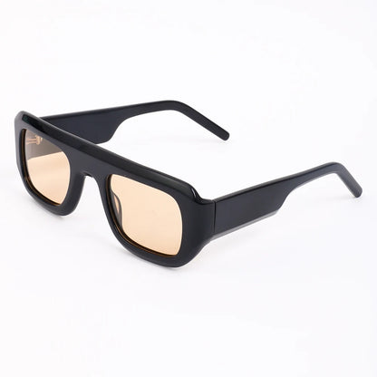 MCROONS Vintage Rectangle Acetate Sunglasses — Polarized TAC, Unisex