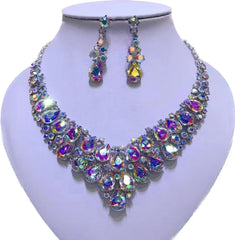 Christian Fashion Ladies Best Seller Exaggerated Heavy ab Crystal Bridal Rhinestone Jewelry Sets for Wedding in Bulk 2025