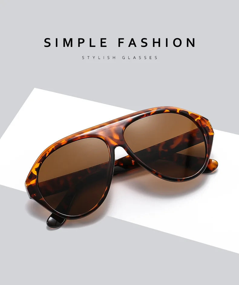 MCROONS Oversized Shield Pilot Sunglasses — UV400, Unisex