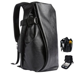 Causal Backpacks Black Waterproof Mochila Anti Theft Travel Laptop PU Leather Backpack Bags for Men Business School