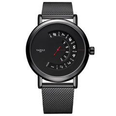 Top Ranking Leisure Spinning Rotate windows Metal Steel Mens Quartz Watch Waterproof  Wristwatches Relojes