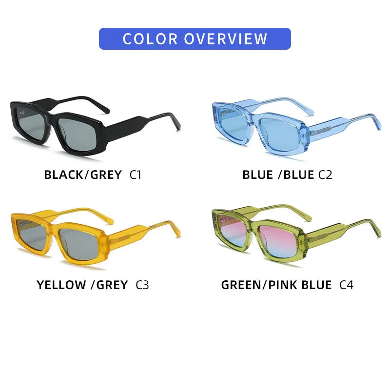 MCROONS Round Geometric Acetate Glasses — Anti-Radiation, Unisex