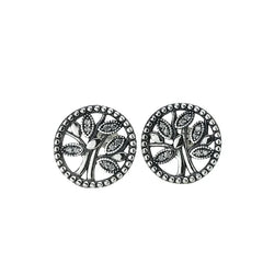 TY00136 Women's Fine Jewelry 925 Sterling Silver Classic Tree of Life Earrings for Wedding & Party Gifts
