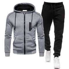 Autumn Fitness Tracksuit Suit Trendy Zip up Jogger With and Hoodie Set Sport Training Wear Set 2 Piece Set for Men