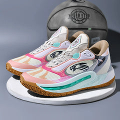 Men's Comfortable Basketball Shoes with Mesh Upper and Rubber Outsoles Casual Sport Shoes for All-Season Use