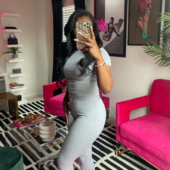 High Stretch 2 Tow Piece Crop Top OEM Skinny Tracksuits Fitness Leggings Outfits Matching Sets for Women