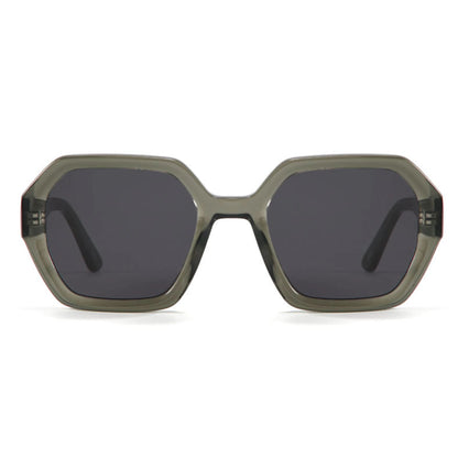 MCROONS Handmade Retro Square Acetate Sunglasses — UV400 TAC Lens, Unisex