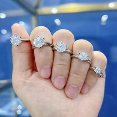 Tianyu 18K Gold Plated Fine Jewelry Wholesale Manufacturer S925 Womens 925 Sterling Silver Moissanite Engagement Ring for Women