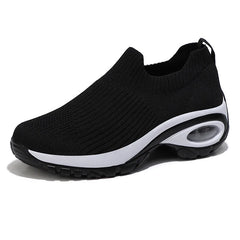 Women's Casual and Versatile air Cushion Running Shoes  Fly Woven Breathable Lazy Shoes  One Foot Pedal Sports Shoes