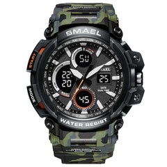 Mens Military Analog Digital Watch Display Sports Watches SMAEL Wrist Watches