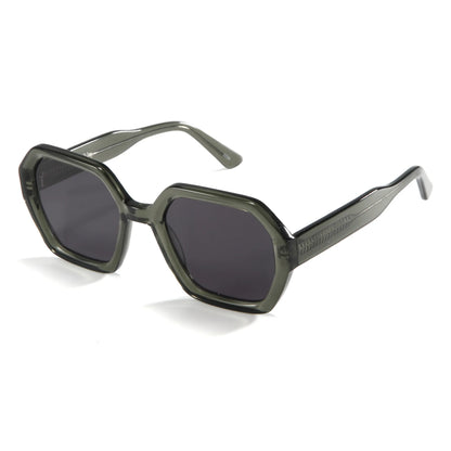 MCROONS Handmade Retro Square Acetate Sunglasses — UV400 TAC Lens, Unisex
