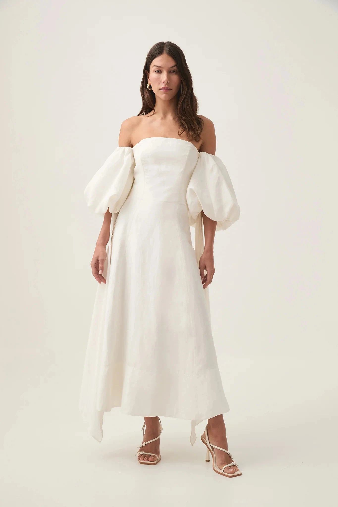 luxury quality summer dress Romantic white long summer dress
