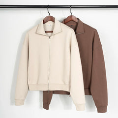 Men Hoodies Clothing Manufacturers 100% Cotton 500 600 Gsm Heavyweight Cropped Graphic Boxy Zip up Rhinestone Hoodie