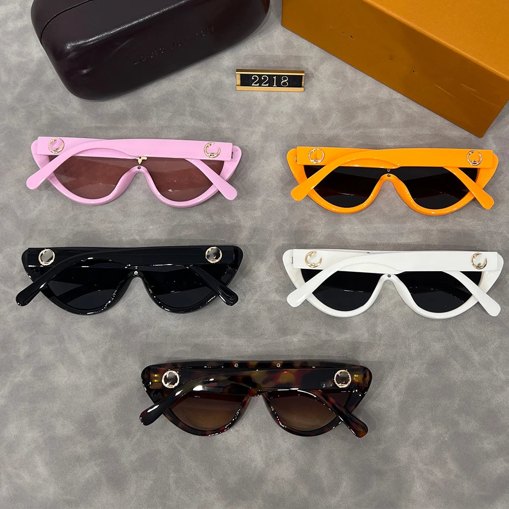 MCROONS Designer Rectangle Sunglasses — Polarized UV400, Women