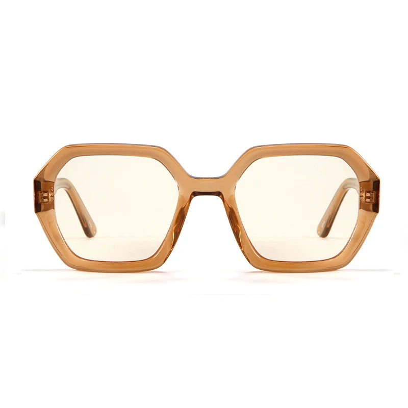 MCROONS Handmade Retro Square Acetate Sunglasses — UV400 TAC Lens, Unisex